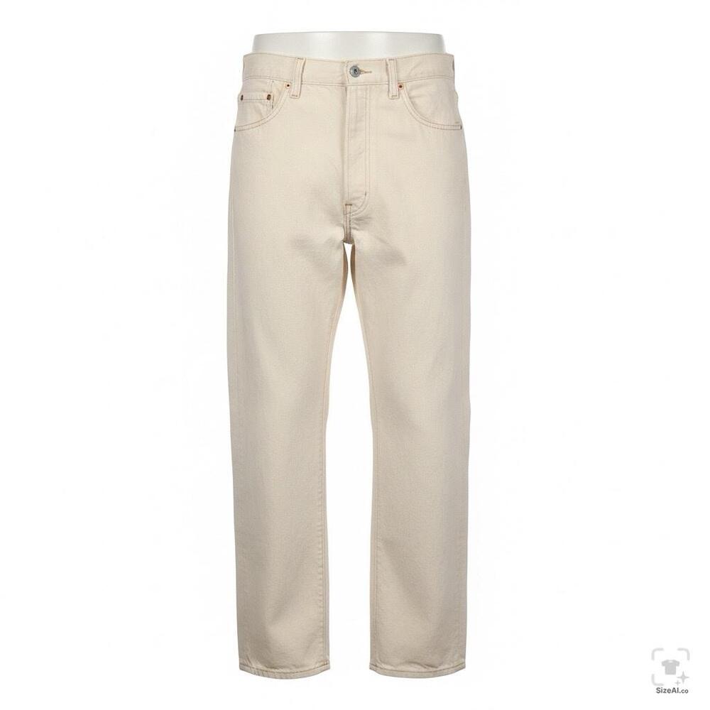 Vintage Levi's 501 Pants Mens 34x34 Beige Khaki Denim Straight Leg USA